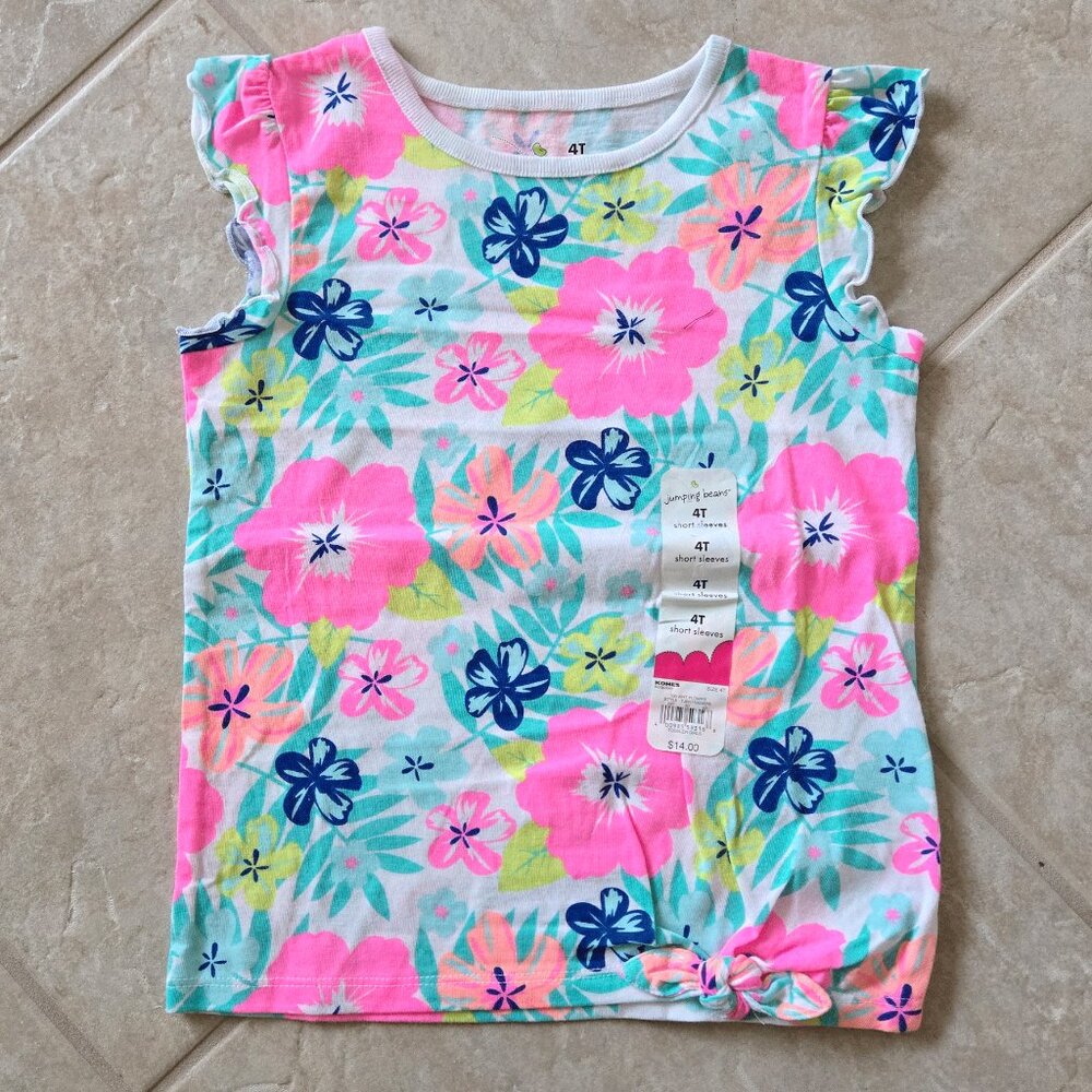 Jumping Beans tropical floral print tee